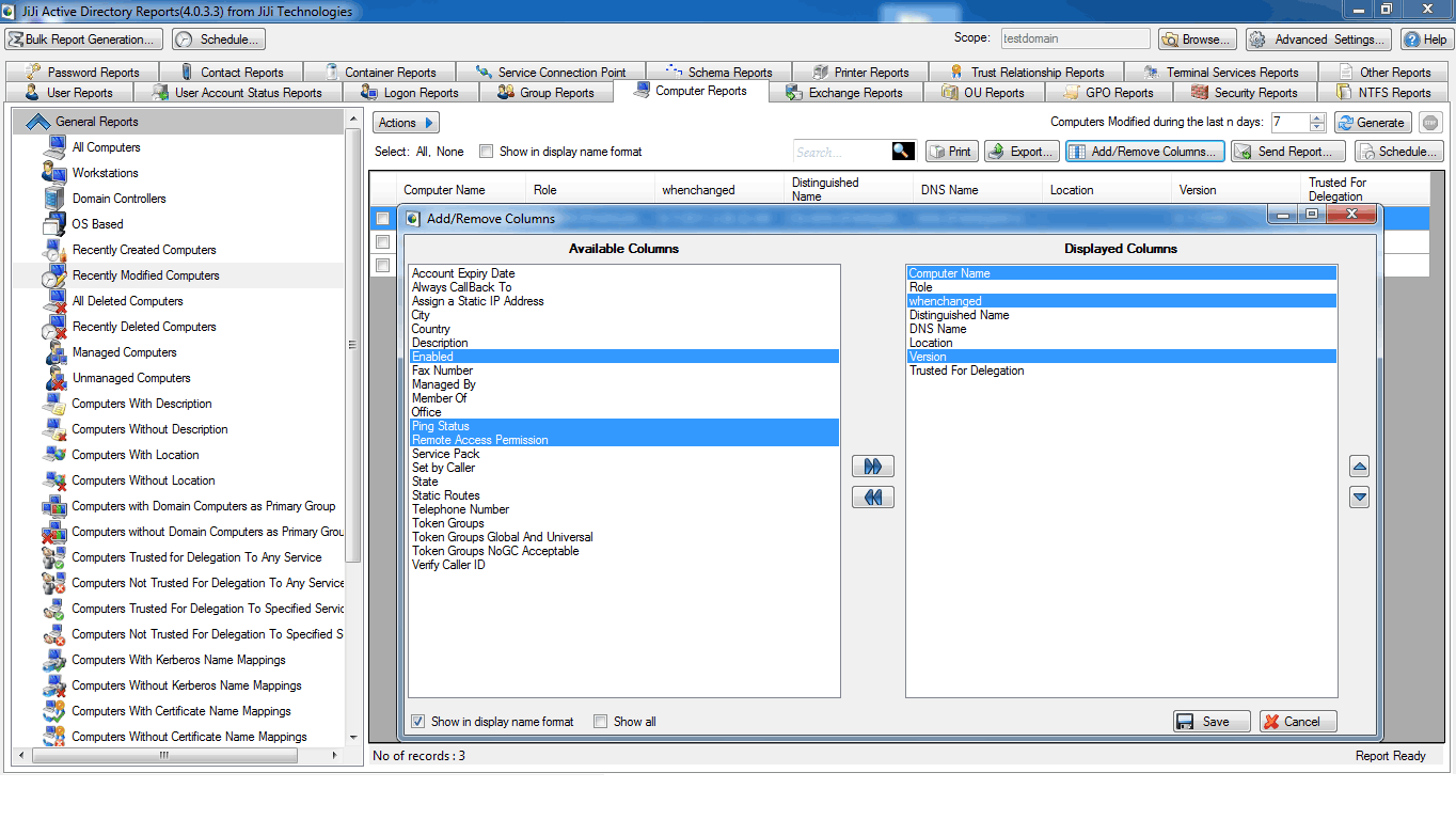 Active Directory Computer Reports